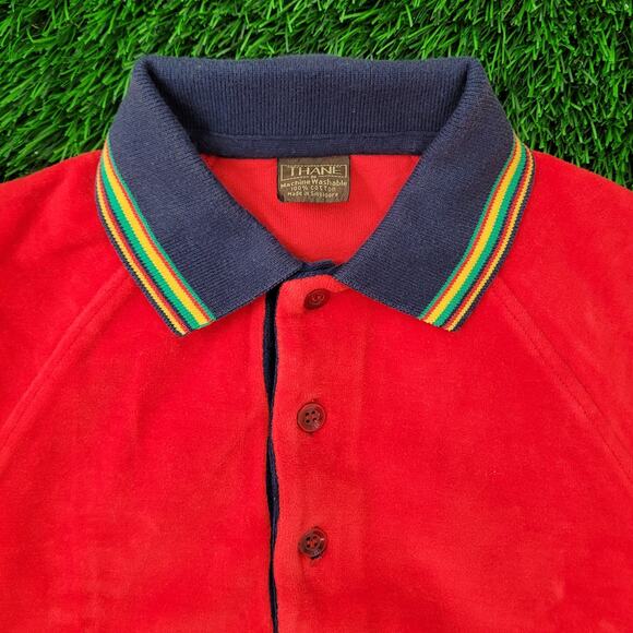 Vintage Y2K MOD Blank Sweatshirt Womens Small 18x22 Red Raglan - Picture 9 of 13